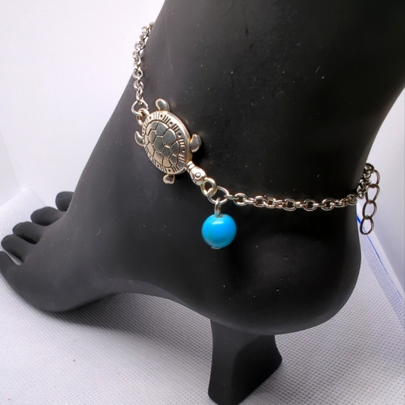 Turtle Ankle Bracelet Stainless Steel New with Tags - Picture 2 of 6